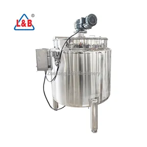 Factory Price stainless steel double jacketed oil heating mixing tank for glue with mixer