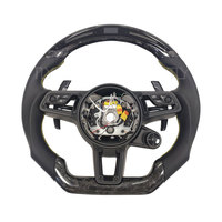 Volant LED sur Mesure en Fibre de Carbone Forgée Accessoires Auto pour Modèles Porsche 991 992 958 Cayenne Macan Panamera 970 971