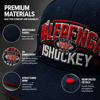 Casquette de baseball structurée personnalisée style vintage avec contraste d'images, respirante, imperméable, robuste, multicolore et brodée, type « Dad Hat »