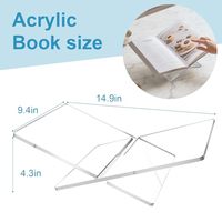 Vente chaude Durable Acrylique Livre Stand Titulaire pour Ouvert Comics Magazines Table Basse Décor À La Maison
