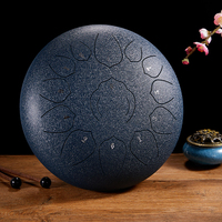 Handpan 12 pouces 13 notes, Tambour à languettes en acier, Instrument de musique à percussion portable pour Yoga et Méditation, Logo personnalisé OEM, Vente en gros