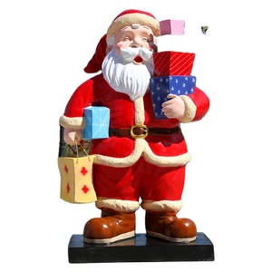 Nueva Escultura de Santa Claus de Resina, Tamaño Real, Decoración Navideña, Estatua de Fibra de Vidrio, Santa Claus de Tamaño Real para Exteriores en Venta - Product Image 1
