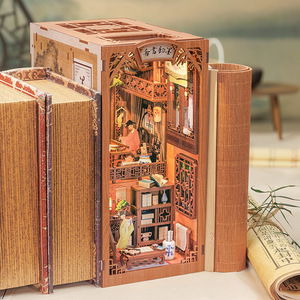 ที่คั่นหนังสือไม้รูปทรงหนังสือขนาดเล็ก CuteBee Ink Rhyme Study สำหรับวัยรุ่นและผู้ใหญ่ - Product Image 4