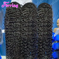 Perruques en cheveux humains bouclés birmans 12A, boucles brésiliennes Pixie, perruque frontale en dentelle transparente 200% pour femmes, perruques bouclées birmans entièrement en dentelle