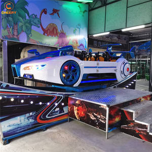 Hot! Kids Fun Games Pretparkritten Draagbare Crazy <span class=keywords><strong>F1</strong></span> Spin Vliegende Auto Op Trailer - Product Image 1