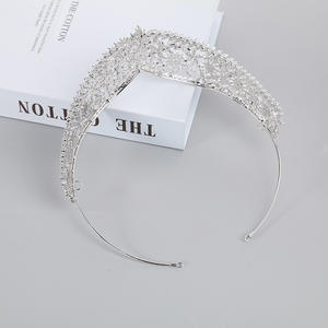 ชุดเดรสงานแต่งงานมงกุฎเพชรเซอร์คอนระดับไฮเอนด์ลายดอกไม้ประดับแบบคาดศีรษะสำหรับเจ้าหญิงวันเกิด - Product Image 5