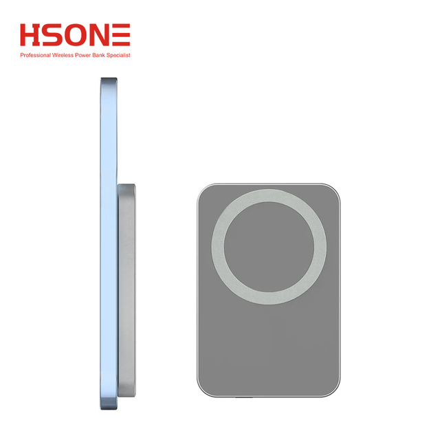 Magnetic   Powerbank 5000mAh 8mm Ultra Thin, 15W Charging Portable Power Bank for Phones, Tablets & Headphones L S6