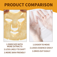 Masque facial en gel rose au collagène de marque privée avec acide hyaluronique et vitamine C pour hydrater et raffermir tous types de peau