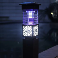 Lampe anti-moustiques solaire à LED, prix usine, IP33, panneau monocristallin 5W, 4500mAh, 800mm de hauteur, piège à insectes B2B