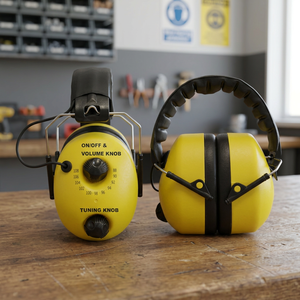 Protège-oreilles de sécurité industrielle à bandeau, avec insert coulissant, fonction de réduction du bruit radio, réutilisable, CE EN352-1 - Product Image 3
