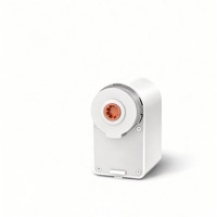Moteur de rideau de bureau compact et moderne, silencieux, à entraînement sans balais, compatible avec application mobile pour maison intelligente, télécommande sans fil, en plastique ABS écologique