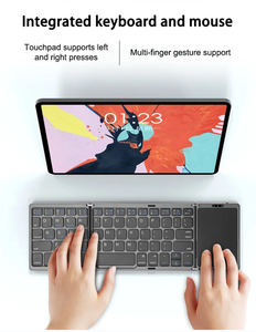 B089T ricaricabile Mini tastiera pieghevole Wireless portatile Touchpad compatibile IOS Android per Windows <span class=keywords><strong>Mac</strong></span> <span class=keywords><strong>OS</strong></span> per il telefono in plastica - Product Image 5