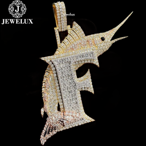 Colgante Hip Hop Premium con Incrustaciones de Diamantes, Chapado en Oro sobre Plata 925, Joyería de Alta Gama, Proveedor de India, Disponible a Precio de Mayoreo - Product Image 2