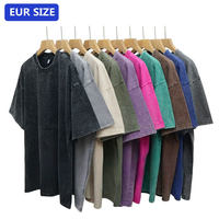 T-shirt unisexe personnalisé en coton lavé vintage, 300 g/m², respirant, à manches courtes, couleur unie, confortable, grande taille, doux, pour homme
