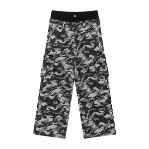 Pantalon cargo multi-poches à double taille, camouflage foncé, style décontracté, personnalisable avec logo, prix de gros - Product Image 1