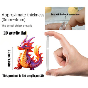 Adorno acrílico de dragón bebé adorable, set de caja sorpresa, decoración colgante navideña para árbol, regalo - Product Image 4