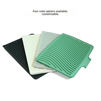 Tapis de drainage en silicone à flux continu, sans accumulation d'eau, pour lavabo et comptoir, filtration de l'eau