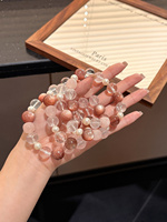 Bracelet en cristal naturel rose Sinyore Cloud - Lepidolite rose