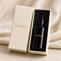 Flacon compte-gouttes en verre UV zéro 30ml 50ml, noir opaque, pour sérum, flacon pharmaceutique foncé avec pipette et couvercle à vis, emballage en vrac