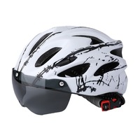 Casque de vélo moulé intégré PC+EPS unisexe pour VTT et vélos de route avec conception magnétique coupe-vent toutes saisons