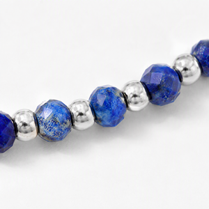 <span class=keywords><strong>Bracelet</strong></span> artisanal en perles de lapis-lazuli et d'améthyste naturelles facettées de 4 mm, en acier inoxydable, <span class=keywords><strong>bracelet</strong></span> de guérison en cristal pour femmes et hommes - Product Image 6