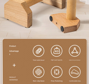 Parallettes per Ginnastica e Calisthenics, Barra per Handstand in Legno, Attrezzi per Fitness ed Esercizi, Attrezzatura per Allenamento, Supporto a Doppia Asta per Flessioni - Product Image 5
