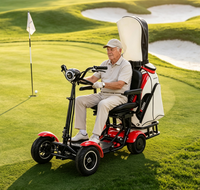 Scooter de mobilité à 4 roues, 500W, 18 km/h, avec chariot de golf pliable, 36V, trois vitesses réglables, double moteur électrique, siège pour adultes et seniors