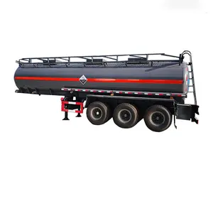 2024 Hot sellers straight out a new dark gray chemical tank semi-trailer chemical semi-hanging tank type