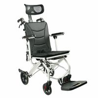 Fauteuil roulant portable AndCare en aluminium 18'' 20'' 22'' pour personnes âgées et handicapées - Fournitures de réadaptation thérapeutique avec siège rembourré
