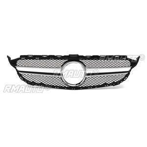 กระจังหน้าสีดำ/เงิน สำหรับ Mercedes Benz C Class W205 C200 C250 C300 C350 ปี 2015-2018 - Product Image 2