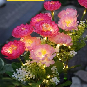 Lampes solaires de jardin à 7 têtes LED en forme de fleur, décoration extérieure, résistantes à l'eau, portables, alimentées par l'énergie solaire - Product Image 1