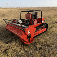Tondeuse robot diesel haute puissance à chenilles télécommandée, largeur de coupe 80cm, 100cm, 120cm, avec broyeur à fléaux
