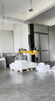 Désensacheuse robotisée, système de déballage industriel, déchargement de sacs industriels, 25-100 kg/sac, 80-120 sacs/h.