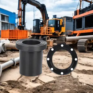 ASTM Standard PE100 Buttfusion HDPE Stub End Adaptor 1*1/2" To 24" Moulded PE Flange For Plastic Tubes