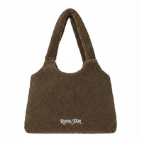 Sac fourre-tout Royal Fair personnalisé grande capacité en velours Teddy Sherpa, sac à bandoulière doux en peluche, sac à main décontracté pour le quotidien et le shopping pour femmes