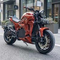 Moto électrique 72V 3000W QJ3000D-10, scooter longue portée pour adultes, batterie 100Ah, 80-150 km d'autonomie, frein à disque, suspension hydraulique