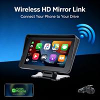 Moniteur de voiture portable, écran de voiture de 7 pouces avec lien miroir, affichage automobile, prise en charge d'Android AUTO, Carplay, écran tactile, autoradio