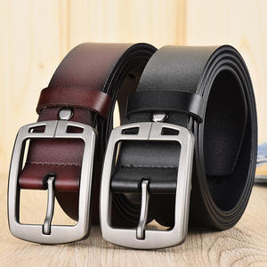<span class=keywords><strong>Ceinture</strong></span> pour hommes en cuir de vachette Offre Spéciale boucle en alliage de haute qualité ceintures en cuir véritable avec broche Bulcke - Product Image 1