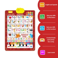 Alphabet bilingue anglais et espagnol ABC numéro mot musique affiche jouet d'apprentissage interactif parlant tableau mural jouet éducatif