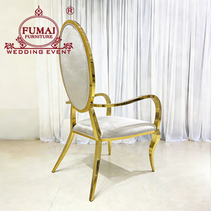 Chaises royales de mariage de cadre d'acier inoxydable d'or de conception royale - Product Image 4