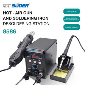 Stazione di Rilavorazione ESD Digitale Portatile Pistola ad Aria Calda e Saldatore Elettrico Macchina per Saldatura Nuovo Modello Stazione Saldante SMD 2 in 1 - Product Image 2