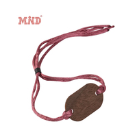 Bracelet en corde de cartes en bois réglable NFC Bracelet tissé en tissu RFID