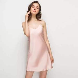 Vestido de seda de lujo 100%, ropa de dormir de seda pura, vestidos de seda para mujer - Product Image 1