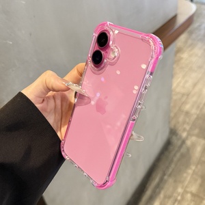 Luxury Tpu <b>Pc</b> Clear Transparent Mobile Phone case for iphone 16 Plus 15 14 Pro,for iphone 17 Pro Max case Antishock Corner - Product Image 5