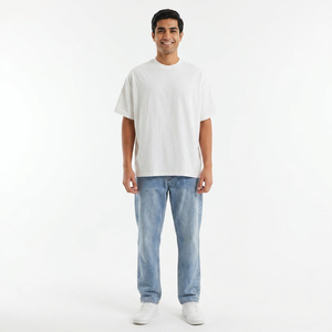 T-shirt pour homme en 100% coton, coupe décontractée, épaules tombantes et logo personnalisé, idéal pour un usage décontracté haut de gamme, t-shirt pour homme - Product Image 1