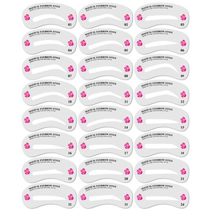 Juego de plantillas para cejas Magical Eyebrow Style de 24 piezas, herramienta de maquillaje para dar forma a las cejas de forma natural - Product Image 5