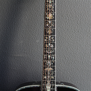 Guitarra Acústica Deluxe con Incrustaciones Hechas a Mano de 41 Pulgadas, Guitarra Acústica, Guitarra de Madera Maciza Hecha a Mano - Product Image 3