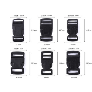 Hebilla de Liberación Lateral de Plástico en Varios Tamaños, Accesorios Duraderos para Bolsas - Product Image 2