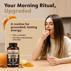 Capsules de <span class=keywords><strong>pollen</strong></span> <span class=keywords><strong>d</strong></span>'<span class=keywords><strong>abeille</strong></span> biologique 3-en-1 avec propolis et gelée royale, complément immunitaire pour adultes - Product Image 3