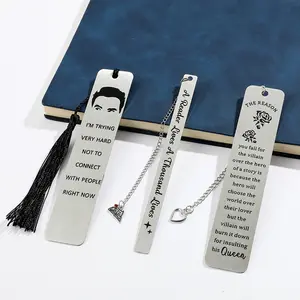 Wholesale Creative Graduation Inspirational Quotes Teachers' Day Gift Reading Bookmark Stainless Steel Lettering Bookmark